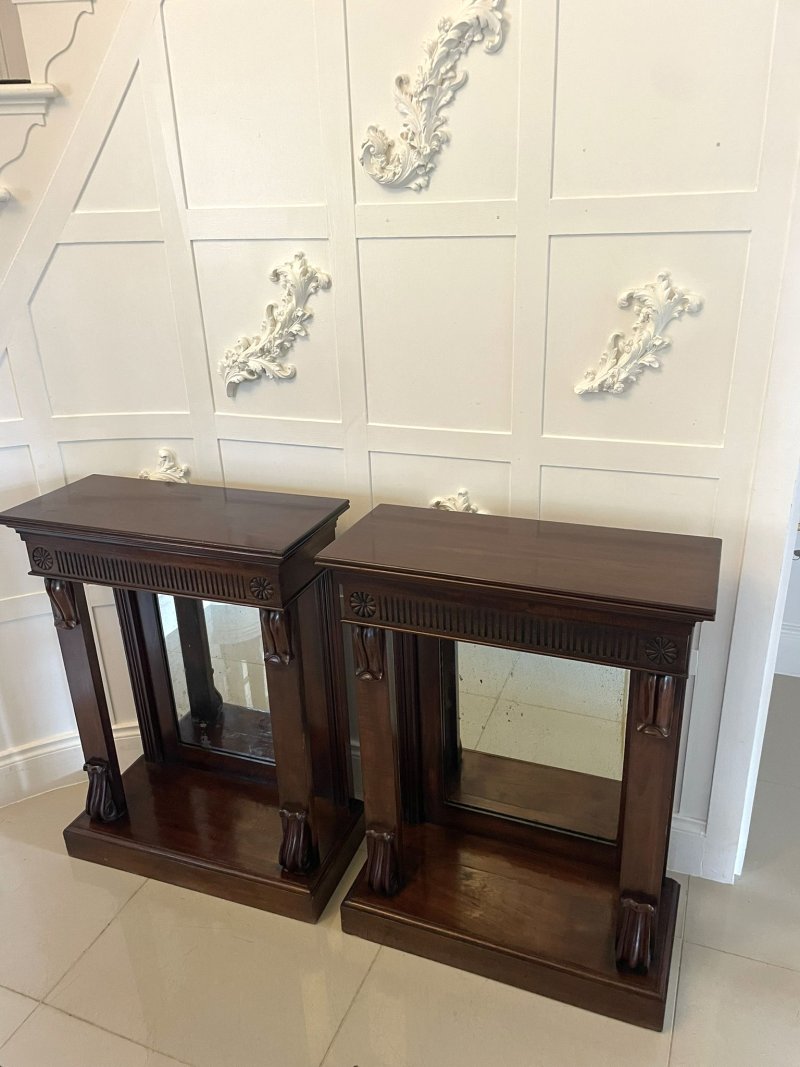 Fine Pair of Antique William IV Quality Mahogany Console Tables - Image 2